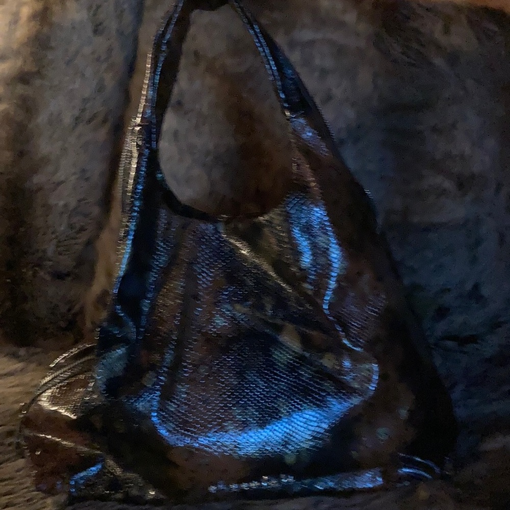 “Chocolate” brown-tone slouchy bag